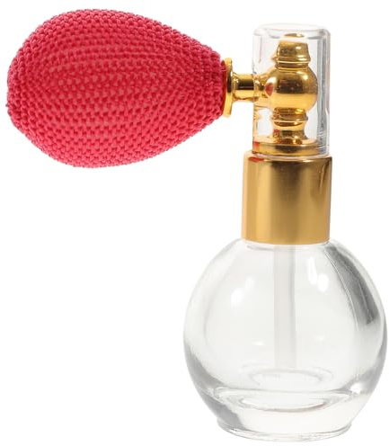 Hohopeti Botella Pulverizadora de Perfume Recargable Atomizador de Vidrio Vintage para Viaje Frasco Compacto para Polvos y Aceites Esenciales Sellado Ligero y Portátil Color Aleatorio