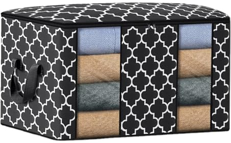 Biancheria da Storage Bag Box Container | Organizzatore di vestiti pieghevoli Borse portaoggetti Bidoni con manico rinforzato - Grandi contenitori per vestiti Contenitori per contenitori Organizzatori