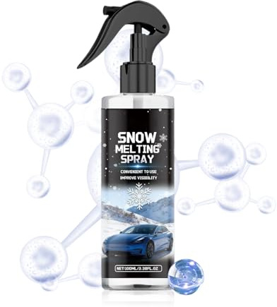 Spray Antigelo Per Auto - Dispositivo Per La Rimozione Del Ghiaccio Dal Parabrezza Da 100 Ml, Detergente Antigelo Ad Azione Rapida, Sbrinatore Invernale Per Vetri | Soluzione Rapida Per Lo Sciogliment