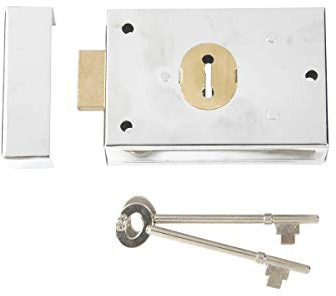 Yale YALP402CH Cerchio Deadlock, Adatto per Porte Interne, capannoni e cancelli, Finitura cromata, 105 x 70 mm (4 x 3 Inch)