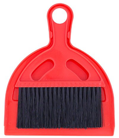Milestone Camping 20940 Mini Dustpan and Brush Set Ideal for Camping Tents Caravans, 20cm x 17cm x 15cm, Red