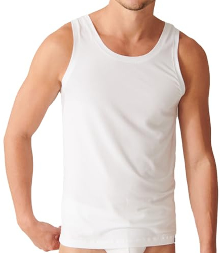 Schiesser Herren Ohne Arm Atmungsaktiv - Long Life Soft Unterhemd, Weiß, XL EU