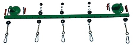 Deckenhalterung für Sport Fitness Turngeräte Turnringe Turntrapez Klettertau Strickleiter Kletternetz Boxsack Stange Reckstange Deckenmontage (mit Turntrapez & Klettertau 3 m)