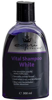 equiXTREME® Vital Shampoo White 300ml - Unparfümiert - Reinigung von Pferdefell - Weißabzeichen hervorheben - Shampoo