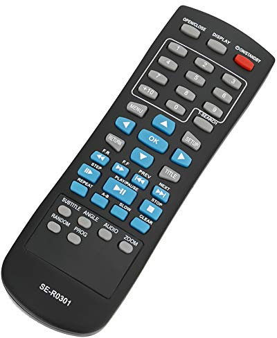 VINABTY SE-R0301 Télécommande de Remplacement Compatible avec Toshiba DVD Player SD1010KB SD1020KB SD190EKB SD191EKE SD3020KE