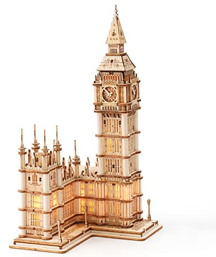 Rolife Holzpuzzle Erwachsene 3D Modellbau Holzbausatz für Erwachsene Teenager 220 Teilen, Big Ben