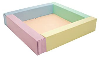 IGLU SOFT PLAY Ball Pit für Kinder im Alter von 1-7 Jahren Ballbad für Kleinkinder Laufstall für Babys in (Pastel)