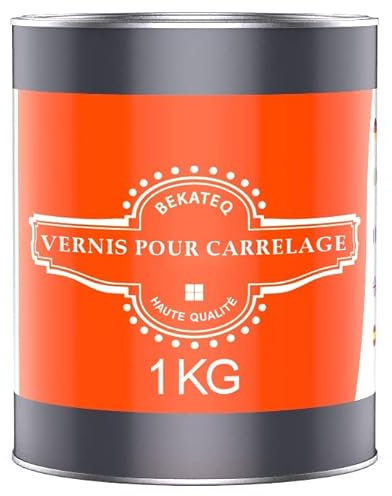 BEKATEQ BE-713 Peinture pour carrelage 1 L Vert feuillage brillant satiné I Vernis pour carrelage intérieur & extérieur I Haut pouvoir couvrant & bonne adhérence I Pour cuisine, salle de bain, cave