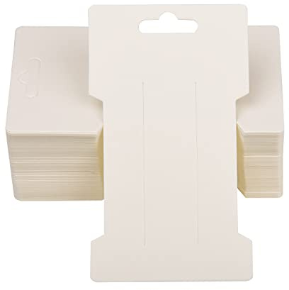 XNHIU 100 pezzi tornante carta di cartone decorativo imballaggio cartone per la conservazione di fermagli per capelli accessori per capelli (bianco)