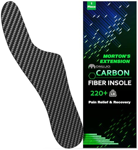 Morton's Extension Orthotic, plantilla de fibra de carbono, W13-13.5, M 12-12.5 | 1 pieza de soporte rígido para pie para dedos de Morton, fracturas de pie, dedos de césped, hallux rigidus, artritis
