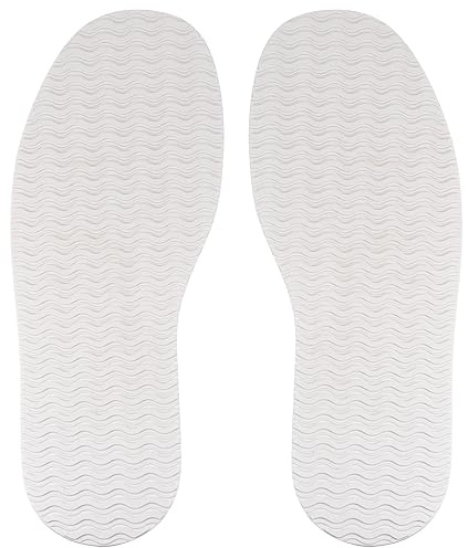 QUARKZMAN 1 Par Zapato Goma Completo Suela Reparación 4mm Grosor Reemplazo Parte Inferior Antideslizante para Cuero Zapatos, Blanco