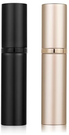 Aurdox Parfümzerstäuber, nachfüllbare und tragbare Parfümflasche für Reisen, 5 ml, kleine Sprühflaschen mit Bodenpumpe, Spender für Damen und Herren, auslaufsicher und luxuriöses Design (Gold und