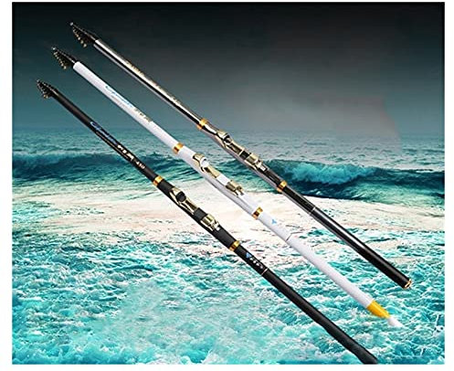 Teleskoprute,Angelrute 2.7M-6.3m Sea Fishing Rod Rock-Rod Carbon-Teleskop Angelrute super-harten Rockies Pole Hand Rod Sea Dual-Use-Rod Angelrute(Size:Random Color_4.5 m)