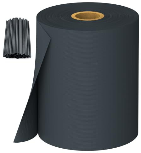 JORON Sichtschutzstreifen Zaun 35 m x 19 cm inkl. 20 Clips, PVC Sichtschutz Zaunfolie für Doppelstabmatten, Gartenzaun (Anthrazit)