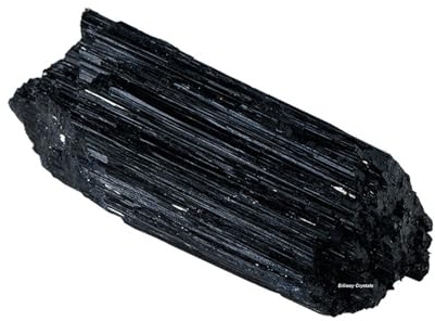 Erliway 1 Stück schwarzer Turmalin-Rohkristallstein zum Schutz, 100-200g | Rohe Heilkristalle zum Schleifen, Polieren, Meditation, natürliche Rohsteine für Brunnensteine, Heimdekor und Kunsthandwerk
