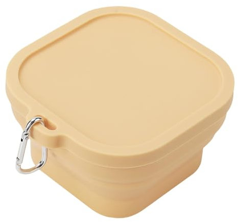 Cuencos plegables para acampar - Cuenco plegable de silicona, pequeños cuencos antideslizantes plegables | Cuenco de alimenticio al aire libre, contenedores cuadrados para comida para picnics