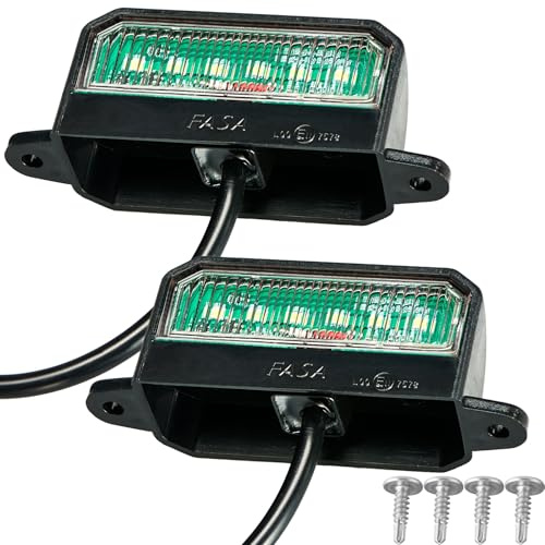 ETUKER LED 2x Kennzeichenbeleuchtung 12v Anhänger Rückleuchten Nummernschildbeleuchtung Wasserdicht E Prüfzeichen