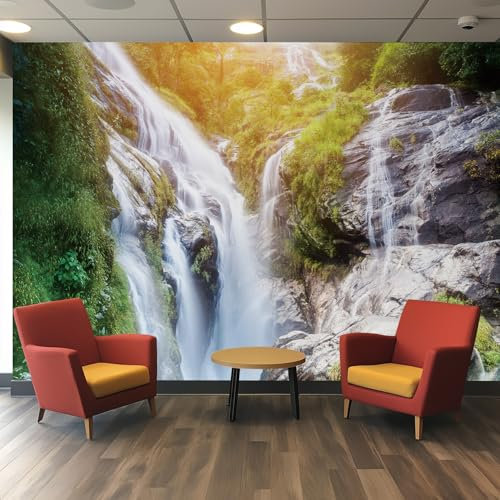 NOGAWA Papier Peint Motif Nature, 3D Panoramique Papier Peint Paysage, Papier Mural Decoratif Pour Salon, Chambre, Tapisserie Murales, Décoration Murale 250x175cm