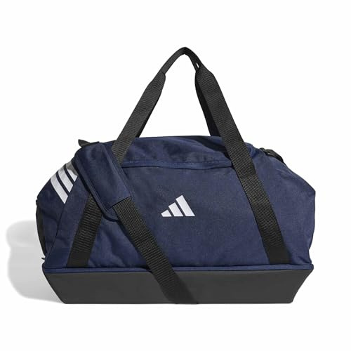 adidas Unisex Tiro Duffle Bag Medium with Bottom Compartment Duffel Bag, Team Navy Blue 2/White, One Size