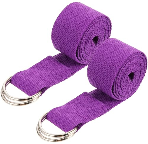 Healifty 2 pièces Sangle de Yoga Élastique Multifonction pour Étirement et Renforcement Bande de Fitness Résistante et Réutilisable Accessoires de Gym pour Débutants et Avancés Couleur