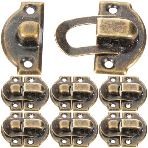 LIFKOME Lot De 10 Fermoirs Vintage En Alliage Pour Boîte À Bijoux Loquets Décoratifs Avec Trou De Vis Verrouillage Pour Coffrets En Bois Tiroirs Armoires Et Rangement