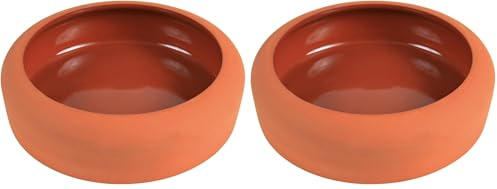 Trixie Bol céramique à Bord Arrondi 500 ML Terre Cuite (Lot de 2)