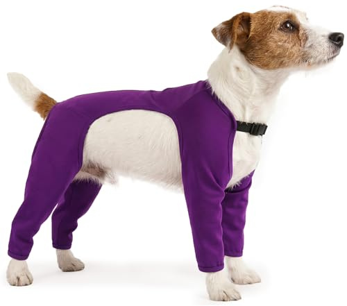 Postoperativ Kroppsdräkt för Hund, Postoperativ Overall för Honhund Kropp Bakre Extremiteter Andningsbar Postoperativ Hundbyxor Skydd av Extremiteter Efter Kirurgi Tplo/Acl (Lila, S)