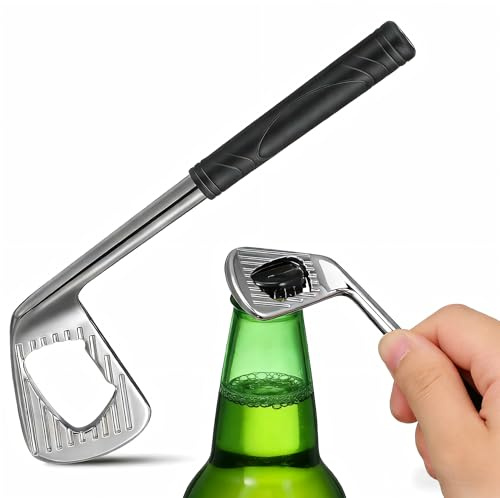 Golf Club Bottle Opener 1Pcs Novelty Metal Beer Opener, Creative Golfer Gift Tool for Golf Lovers Home Bar Kitchen Party Decoration and Daily Use