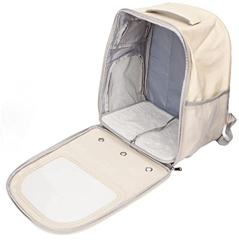 Kattryggsäck Husdjursbärare Bubble Resväska Stor kapacitet Transparent Ventilerad Bärbar för utomhusresor Vandring Camping PU Material 33x23x40cm