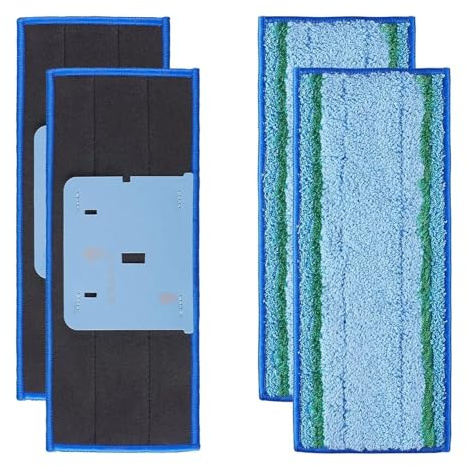 Compatible for Braava， Jet M6 Ultimate Robot Mop Upgraded Wet Mopping Pad Washable Replacement Cleaning Pad(4 Pack)