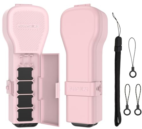 SZZCNOX Pocket 4/3 - Funda protectora de viaje con ranuras para filtro y correa de muñeca, funda rígida portátil para accesorios DJI Osmo Pocket 4/3, Pink, 154x 57x 43mm, Portátil
