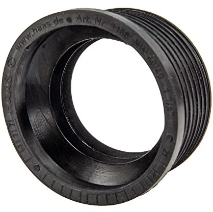 HAAS Gummi-Manschette für Gussrohr-Winkel | für Anschluss 1 1/2 Zoll | Gummi schwarz | 1 Stück