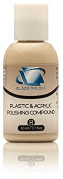 Glass Polish 1.7oz (50ml) Plastic & Acrylic Polishing Compound for Professional High-Gloss Micro Finishes - GP14017