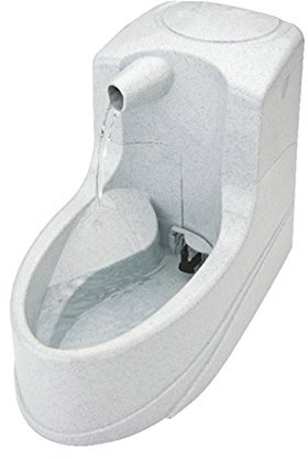 PetSafe Drinkwell Mini 1.2 litros - Fuente de Agua para Gatos y Perros Pequeños - Fuente Pequeña, Chorro en Cascada, Silenco, Flujo Ajustable, Agua Filtrada - Filtro Incluido