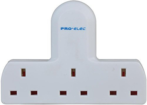 Pro elec 13 A Unswitched 3-Way Plug Adapter,PELB1868