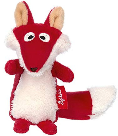 SIGIKID 42539 Rassel Fuchs Red Stars Mädchen und Jungen Babyspielzeug empfohlen ab Geburt rot