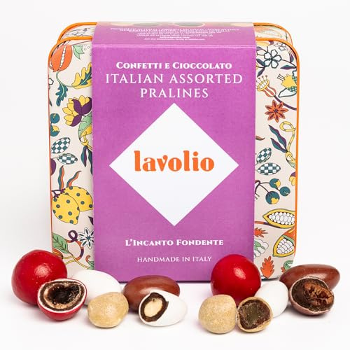 Lavolio Noir Selection Confectionery Gift Box – Assortment of Dark Chocolate nuts with Dried Fruit – Fruit & Nut Chocolate Gift Set for Any Occasion – Gluten Free – 150g