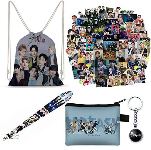 Ensemble Cadeau Stray Kids - Accessoires de Fans, Kpop Merchandise, Sac à Dos, Autocollant, Porte-clés, Portefeuille Zéro