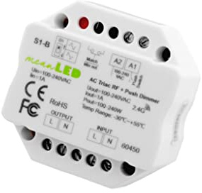 S1-B 1-Kanal Funk Dimmer 230V AC 2,4GHz 1A Push-DIM