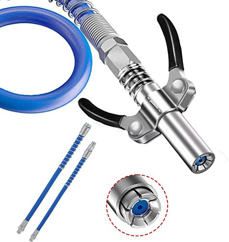 Towwoo Pistola Ingrassatore Manuale, 10000 PSI Accoppiatore G Ingrassatore con Tubo 30 cm e 40 cm, Accoppiamento Ugello Pistola Grasso Pistole per Grasso per Tutti I Tipi di Presse Grasso