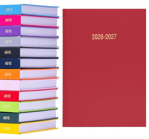 2024 2025 akademisk A5 sida per dag dagbok skolplanerare student lärare år (röd)