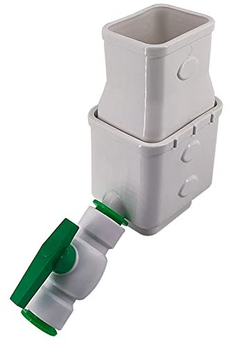 ASTAMOTOR Rainwater Collection System, Gutter Downspout Diverter Kit Rain Barrel Diverter Kit with Shut Off Valve Fit for 2'' x 3'' Standard Gutter Downspout Rain Water Catching System