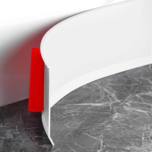 Bocguy Weichsockelleiste Selbstklebend Breit, PVC Klebeleisten Selbstklebend Boden, Selbstklebende Fussleisten, Bodenleisten Sockelleiste Flexible für Küche, Bad, Schlafzimmern und Wohnzimmern