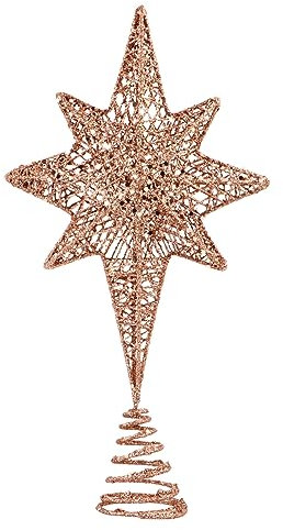 OFFSCH Stern Christbaumspitze aus Glitzernder Weihnachtsstern für Baum Festliche Baumspitzendekoration Geeignet für Zuhause Geschäften Büros Hotels Restaurants Bars