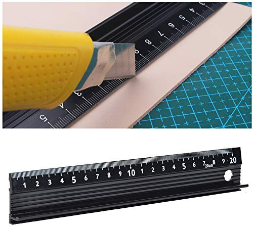 Yctze L Type Aluminum Alloy Cutting Ruler, 1m Metal Straight Edge Tool for Craft, Non Slip Ruler with Raised Grip, Perfect for Length Measurement and Crafting (Yctzeqgzi5wxb7y-11)