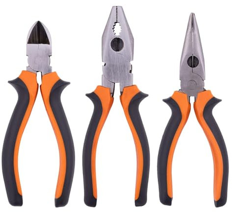 BOOMET Pinze combinate · 160 mm · Pinza universale · diverse finiture a scelta · Pinza per afferrare la piegatura e il taglio · Impugnatura ergonomica