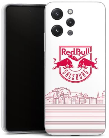DeinDesign Slim Case extra dünn kompatibel mit Xiaomi Redmi 12 Silikon Handyhülle transparent Hülle Eishockey Skyline EC Red Bull Salzburg