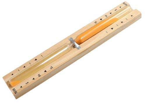 Clessidra da Sauna in Legno Elegante, Timer di 15 Minuti con Sabbia Ultra Fine, Orologio da Sauna con Vetro di Sicurezza Robusto, Montaggio Facile per Accessori Sauna