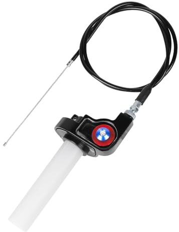 Manillar de Aleación Aluminio con Cable 1.2m, Puño Rapido Moto Empuñaduras Visuales del Acelerador de Motocicleta 22mm Acelerador Moto Puños de Manillar Giro Rápido para 50cc-200cc Quad Pit Dirt Bike
