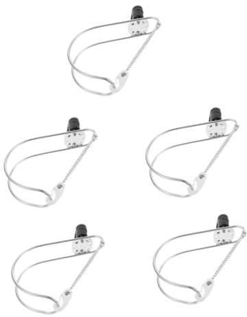 Abaodam 5pcs Stainless Steel Lifebuoy Bracket Durable Horseshoe Holder for Boats Yachts Easy Installation Compact Design for Swimming Rings Life Rings